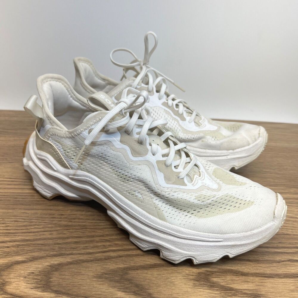 Sorel Kinetic Breakthru Running Athletic Sneaker‎ Shoe Chunky White Womens Sz 10